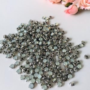 Strass de costura branco opal ss28