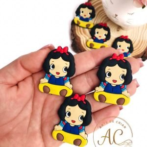 Aplique emborrachado branca de neve bebê