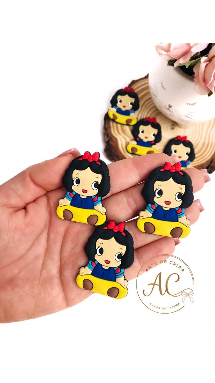 Aplique emborrachado branca de neve bebê