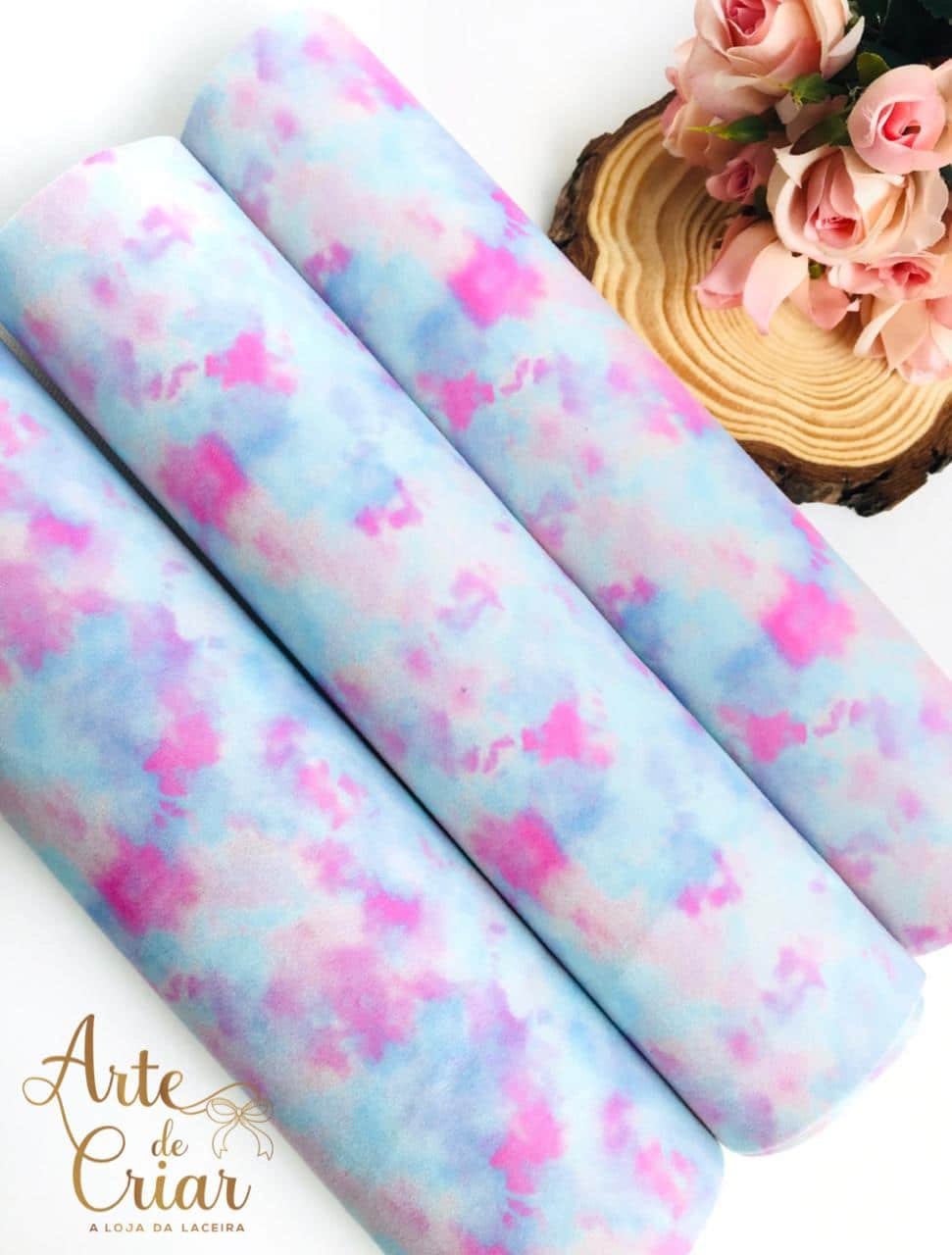 Lonita tie dye azul c/ rosa