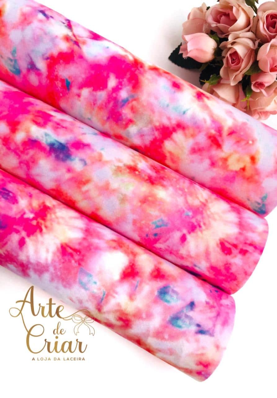 Lonita tie dye tons de rosa