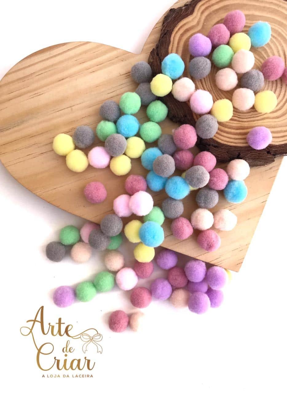 Pompom candy color mix 15mm (30 und)