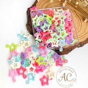 Pingente estrela vazada 21x16mm