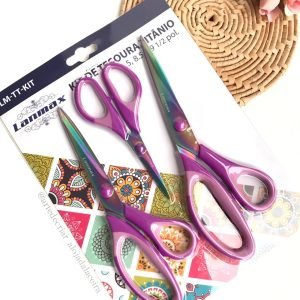 Kit de tesoura titânio c/ 3 peças