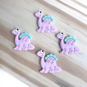 Aplique emborrachado Dinossauro rosa - Imagem 1