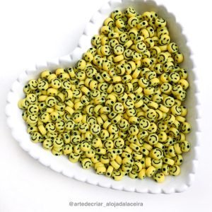Entremeio smile amarelo 7mm - Imagem 1