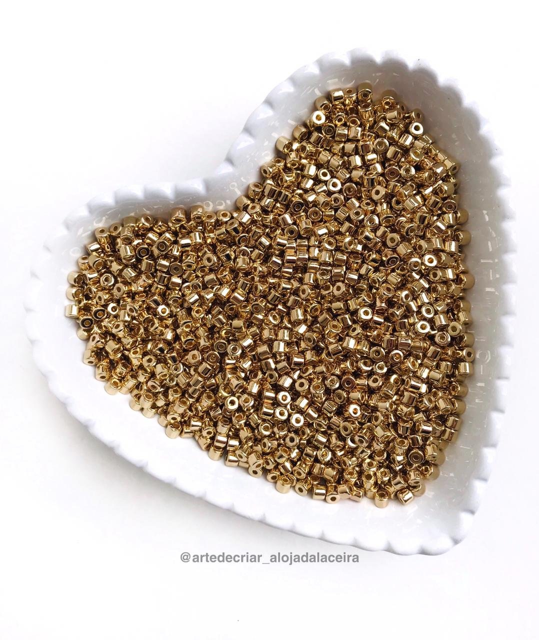 Entremeio cilindro dourado