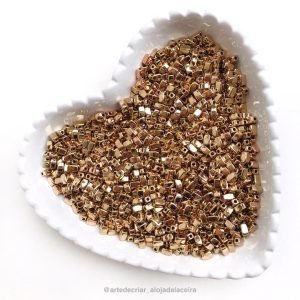 Entremeio retangulo dourado - Imagem 1