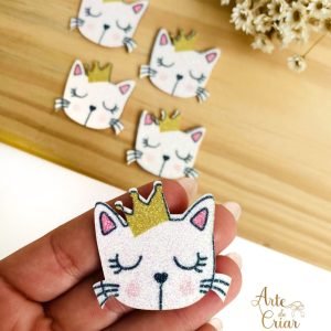 Aplique gatinha c/ coroa - Imagem 2