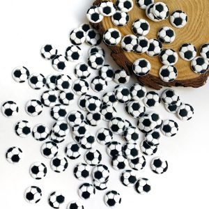 Aplique emborrachado bola de futebol 1,5cm. (5und.) - Imagem 1
