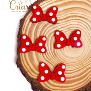Aplique de resina laço minnie - Imagem 1