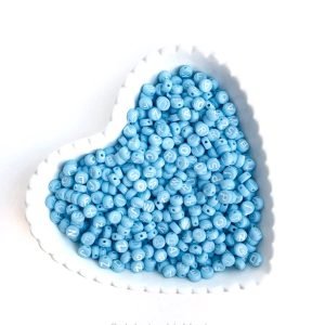 Entremeio de letra redonda azul bebê (20g) - Imagem 1