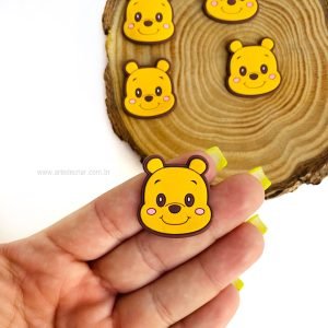 Aplique emborrachado ursinho Pooh rostinho (2und.) - Imagem 2