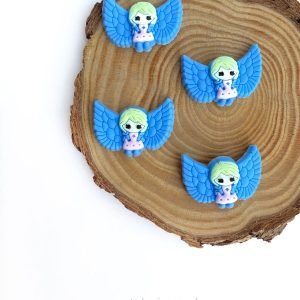 Aplique emborrachado menina anjo azul 3D (2und.) - Imagem 1