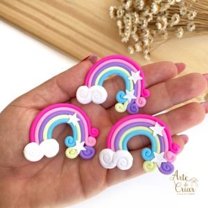 Aplique Arco-íris colorido c/ estrela - Imagem 1