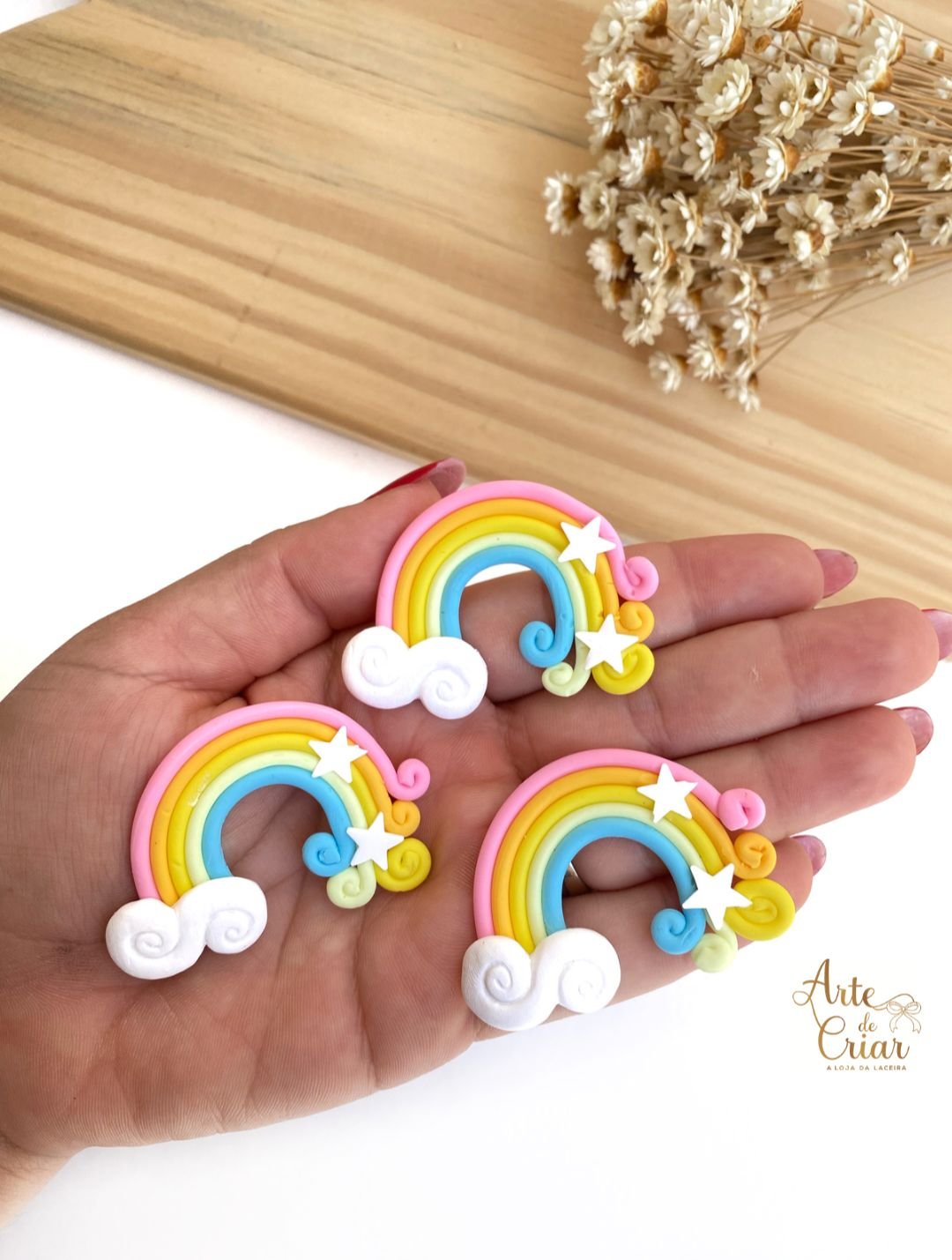 Aplique Arco-íris candy c/ estrela