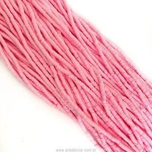 Disquinho em fimo rosa bebê 6mm - Imagem 1