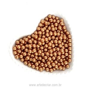 Perola em abs dourado 8mm - Imagem 1