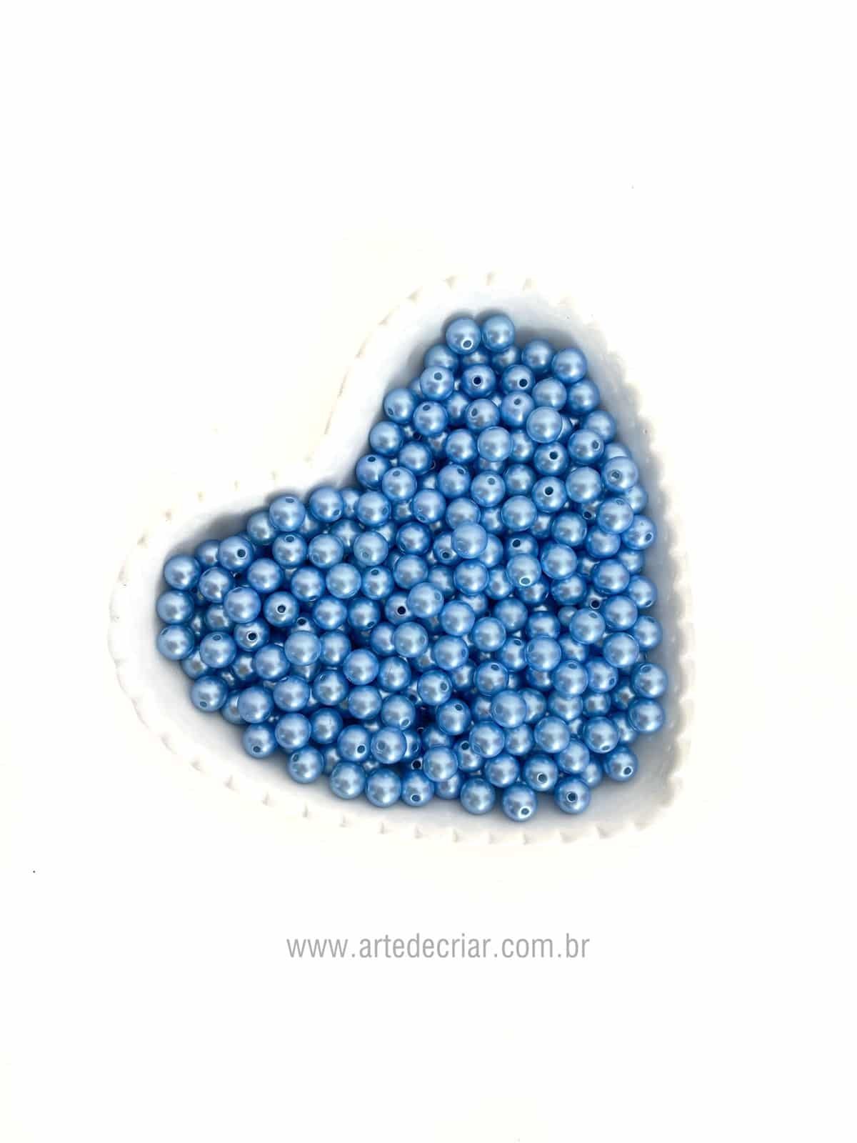 Perola em abs azul bebê 10mm