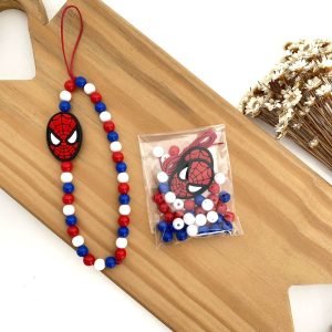 Kit p/ cordinha de garrafinha e strap phone - Homem aranha