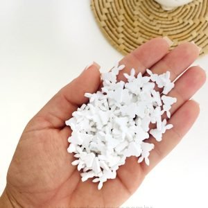 Mini aplique de acrílico coelho branco (5 und.) - Imagem 1