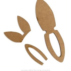 Molde de mdf orelha de coelho - Imagem 1