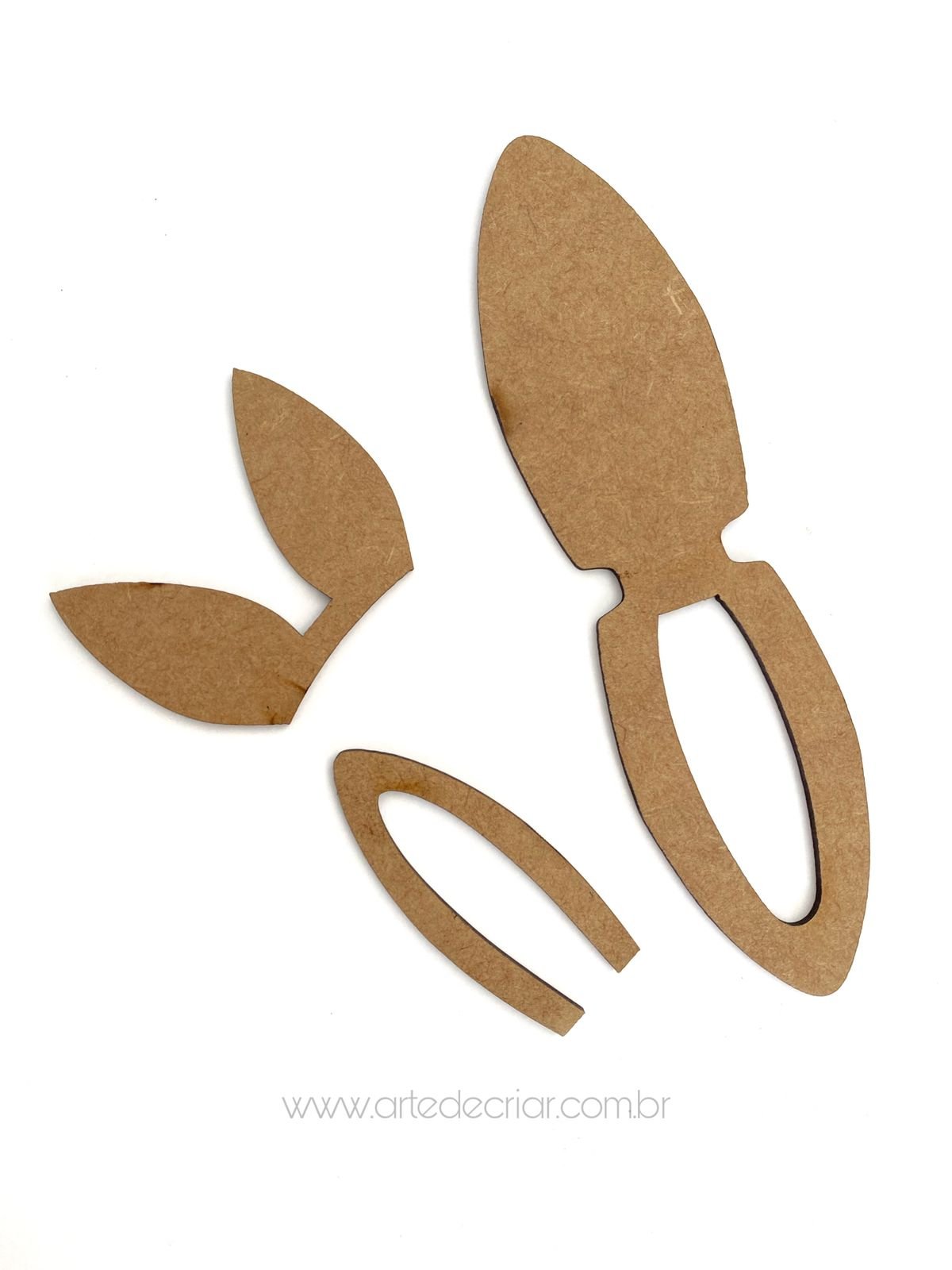 Molde de mdf orelha de coelho