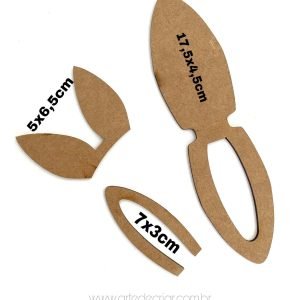 Molde de mdf orelha de coelho - Imagem 2