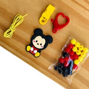 Kit completo p/ prendedor de chupeta Mickey sentado - Imagem 1