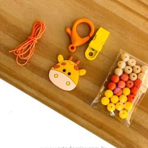 Kit completo p/ prendedor de chupeta girafa - Imagem 1