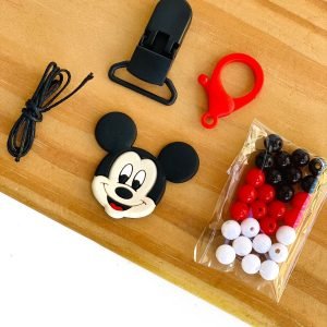 Kit completo p/ prendedor de chupeta Mickey