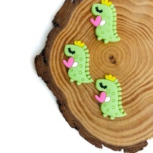 Aplique emborrachado Dinossauro com coroa - Imagem 1