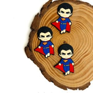 Aplique emborrachado Super Man Cabelo preto - Imagem 1