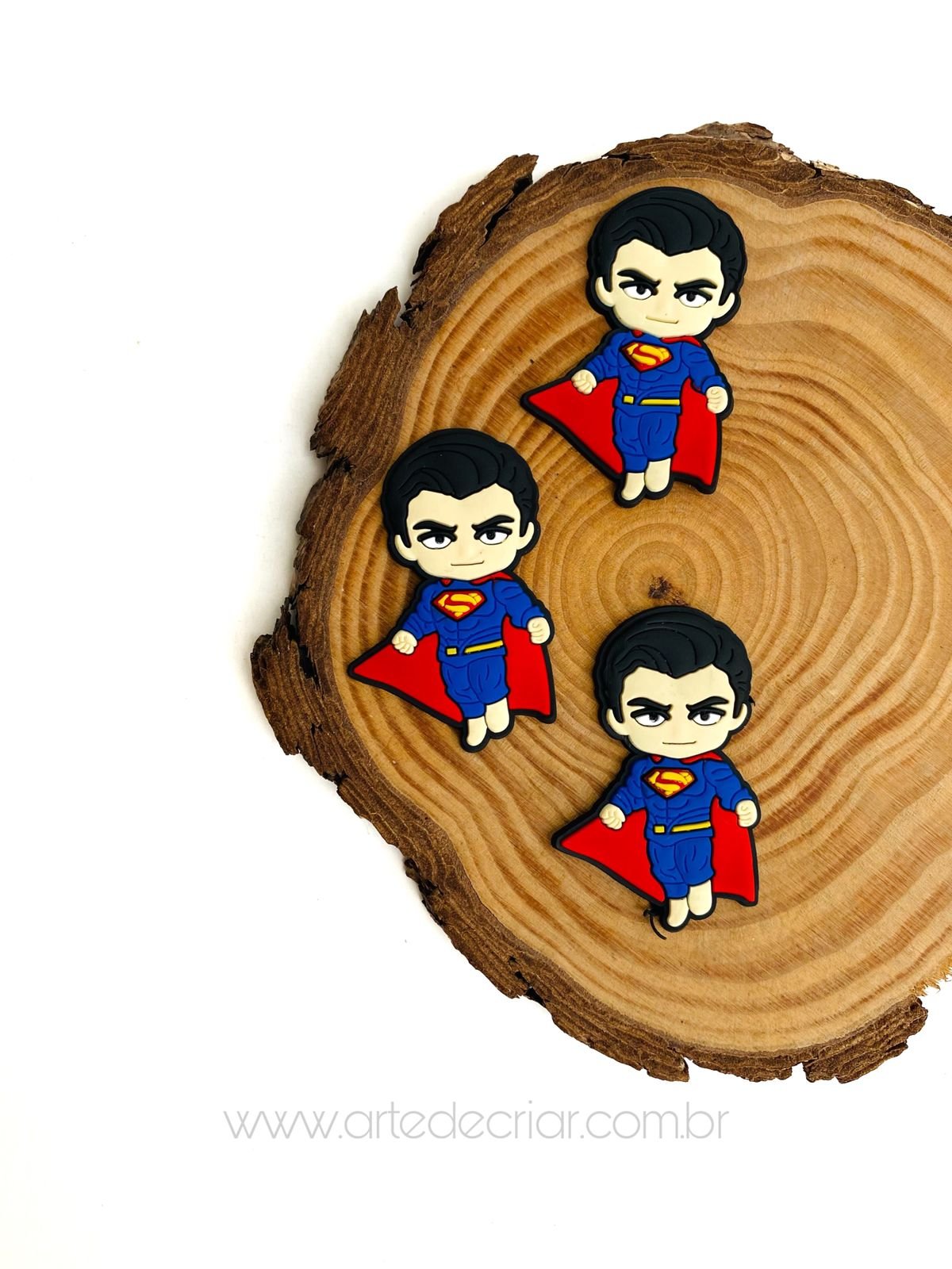 Aplique emborrachado Super Man Cabelo preto