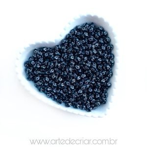 Bola com cruz preto/branco 8mm - Imagem 1