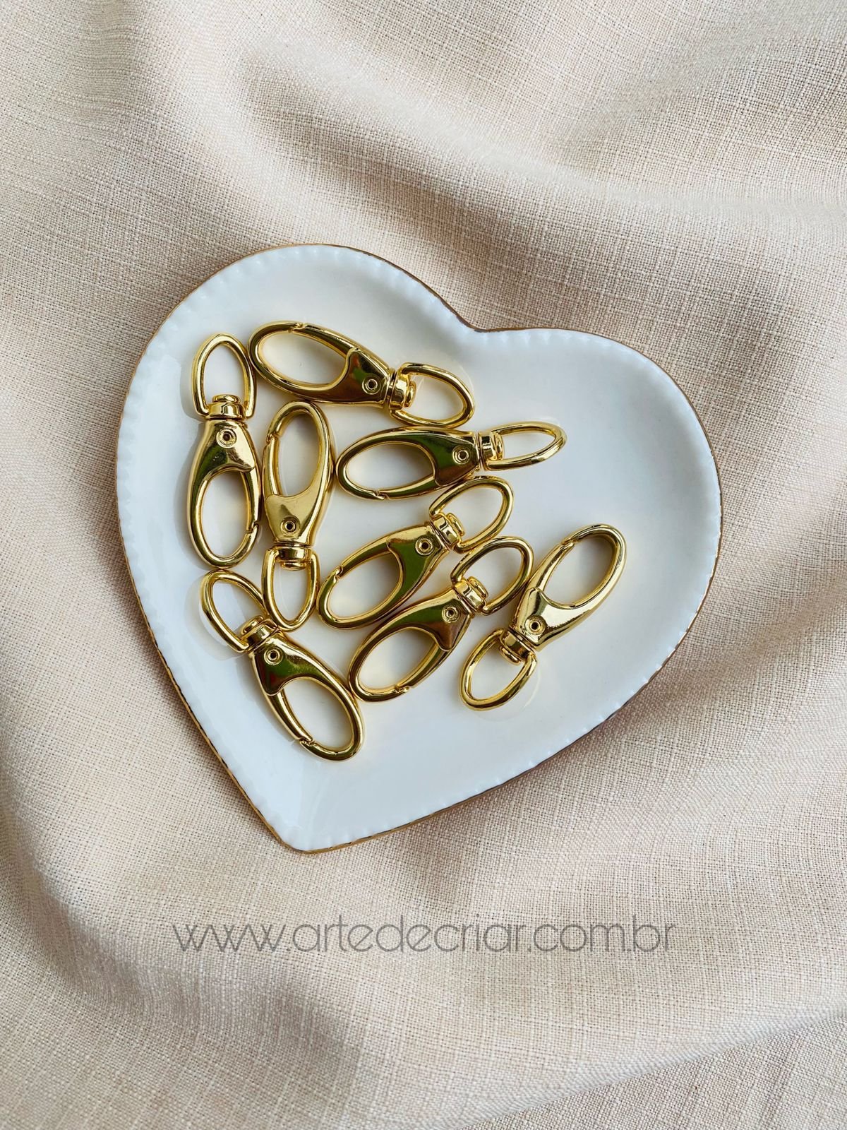 Mosquetão p/ chaveiro base oval 46mm