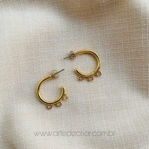 Base para Brinco Argola 23mm (2und.)