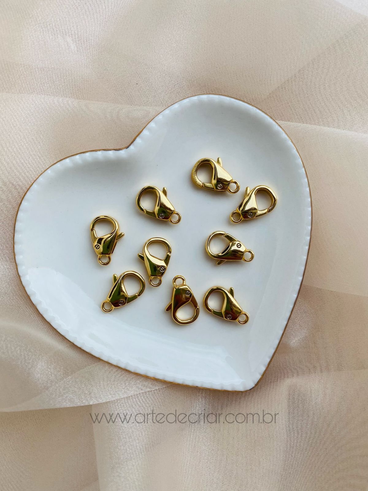 Mosquetão dourado 20mm