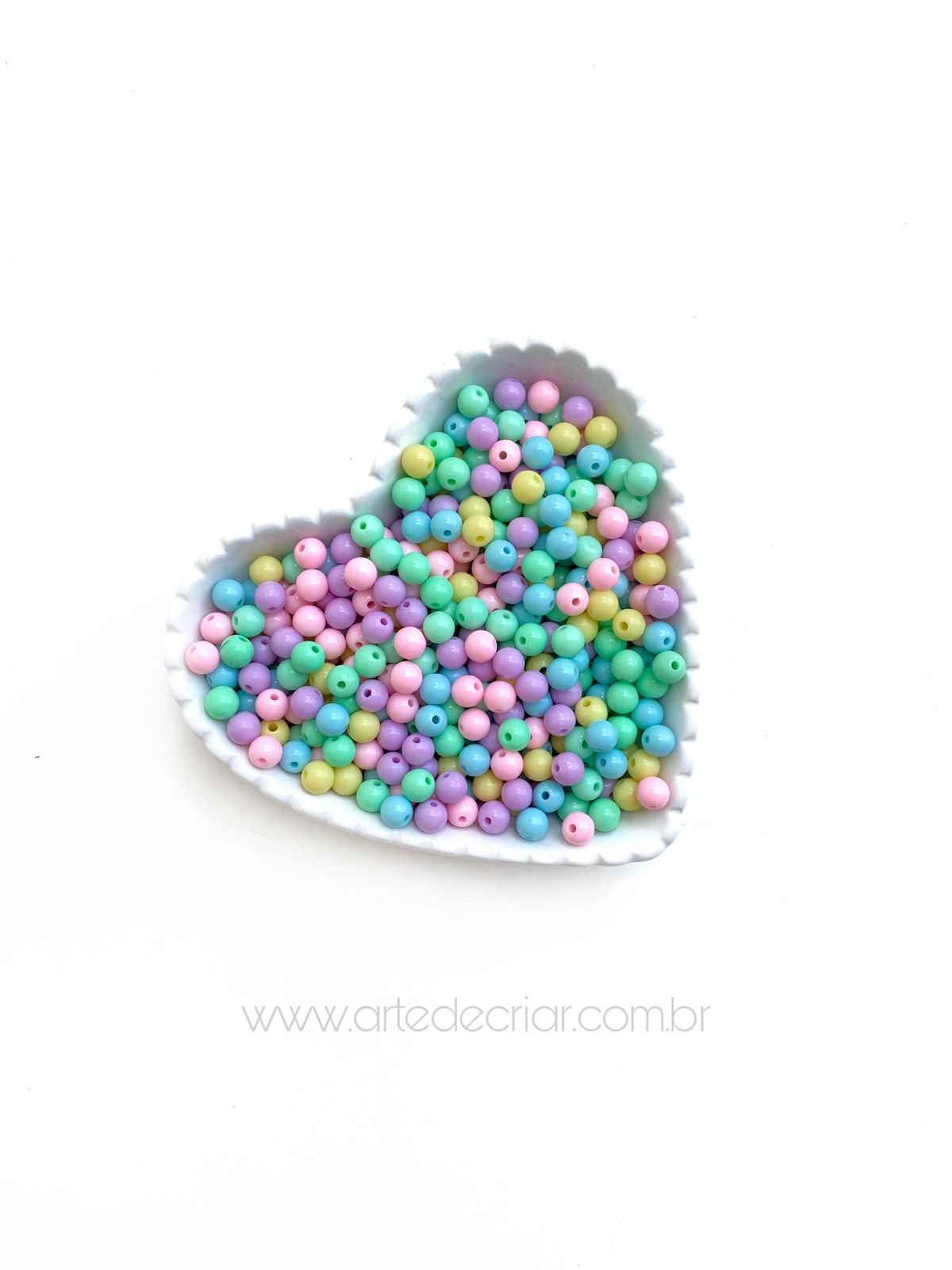 Bola plástica leitosa candy 8mm