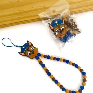 Kit p/ cordinha de garrafinha e strap phone - Chase c/ marrom - Imagem 1