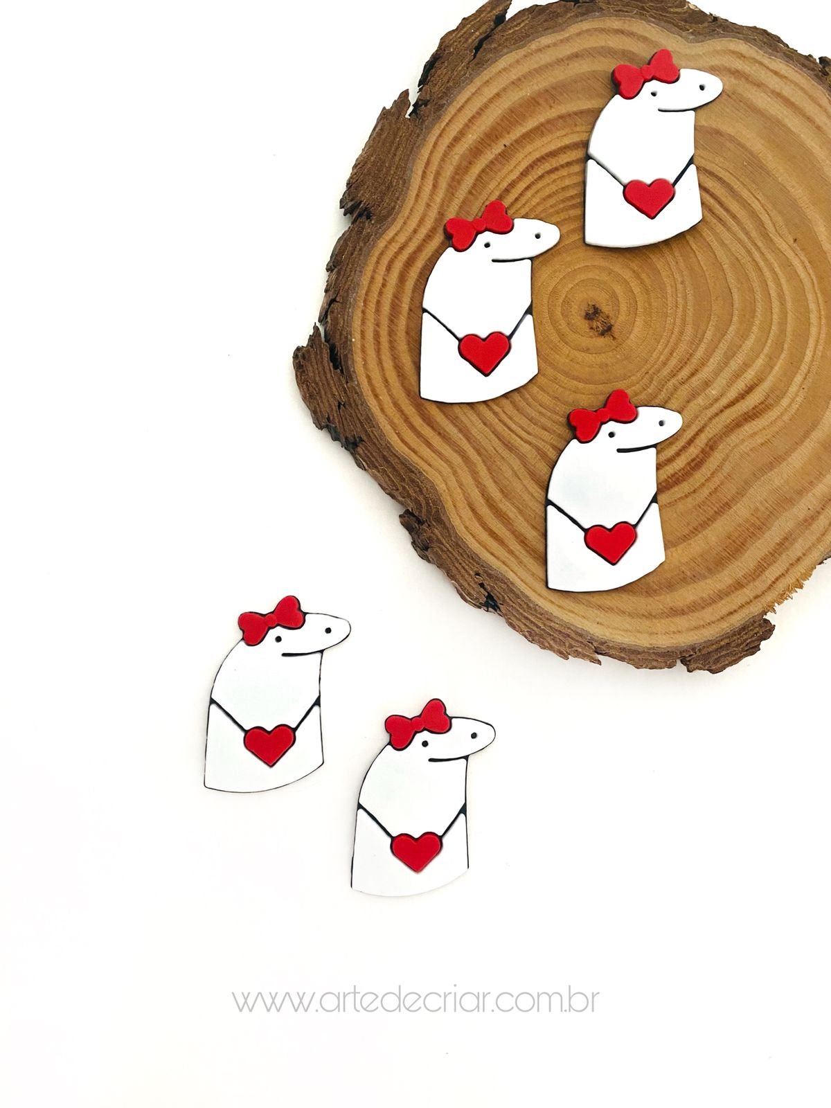 Aplique emborrachado Flork vermelho