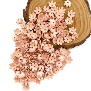 Flor de acrílico rosa (P) - Imagem 1