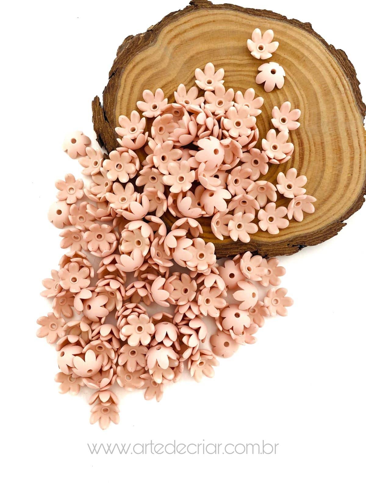 Flor de acrílico rosa (P)