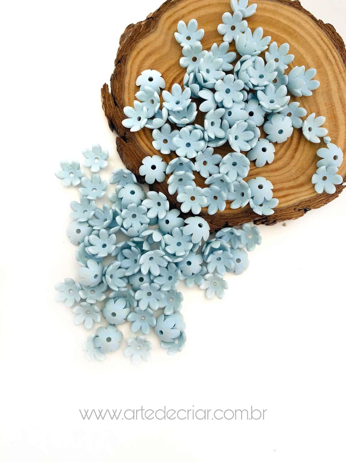 Flor de acrílico azul (P)