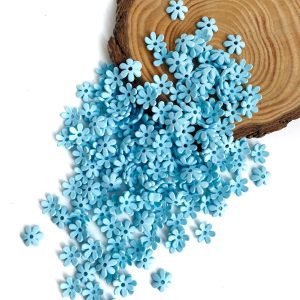 Mini flor de acrílico fosca azul - Imagem 1