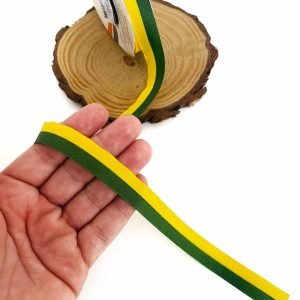 Fita poliéster cores do Brasil 15mm (Peça c/ 2 metros)