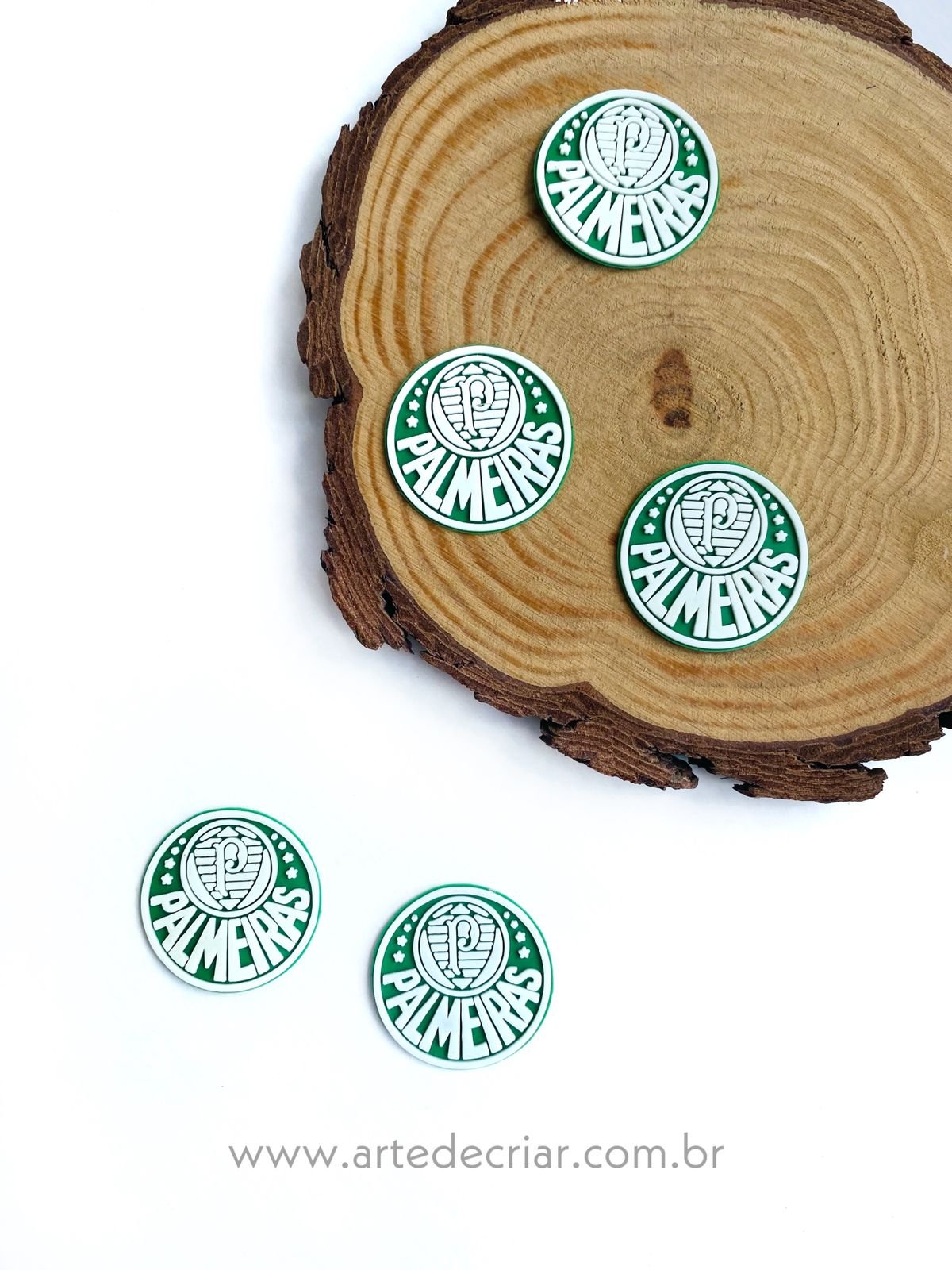 Aplique emborrachado Palmeiras 28mm