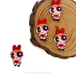 Aplique emborrachado Meninas superpoderosas Florzinha - Imagem 1