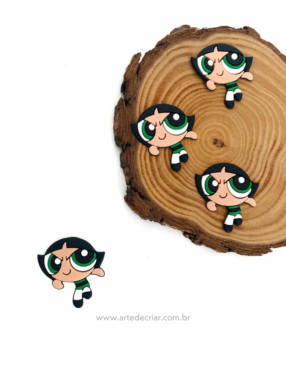 Aplique emborrachado Meninas superpoderosas Docinho