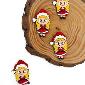 Aplique emborrachado Mamãe Noel loira (2und.) - Imagem 1